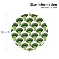 thumbnail image 2 of Vsdgher Mignons sous-Verres en Cuir à Imprimé Brocoli pour Boissons, sous-Verres Durables Ensemble de 4 pour Protection de Table, Décor de Maison Luxueux et Cadeau de Pendaison de Crémaillère - Forme Ronde, 2 of 6