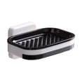 thumbnail image 2 of Bowayaoa Suction Cup Wall Mounted Soap Dish Holder, Double Rows Soap Rack for Bathroom, No Drill Soap Storage Shelf with Drainage, Wall Organizer for Shower, Kitchen Sink, 2 of 7