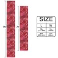 thumbnail image 2 of Chemin de Table Cœurs Rouges Romantiques Amour 13x70 Pouces Double Face Chemins de Table Fête des Mères Lavable Tissu Floral Cuisine Salle à Manger, 2 of 2