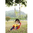 thumbnail image 2 of PLAYBERG Red Plastic Baby and Toddler Swing Seat with Hanging Ropes, 2 of 5