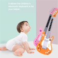 thumbnail image 4 of Instrument de Musique de Simulation pour Enfants, Sécurité, Guitare Électrique Multifonction, Basses, Son Surround, Instrument de Musique Jouable avec Éclairage Coloré pour Enfants, 4 of 7