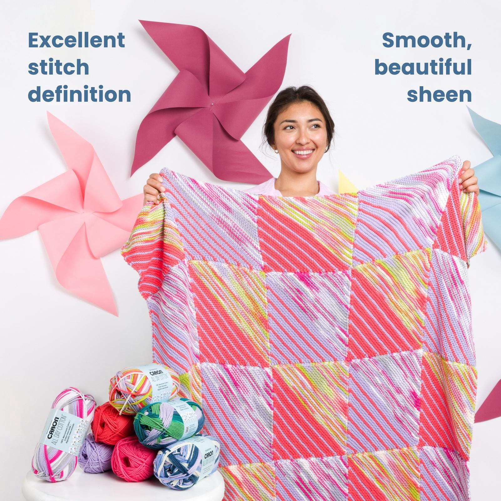 Caron® All Day Cotton™ #4 Worsted (Medium) Cotton Yarn, 3.5oz/100g 173 Yards