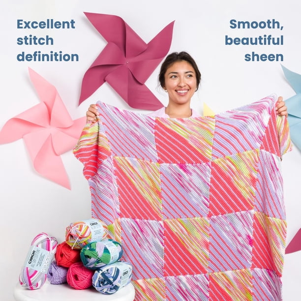 Caron® All Day Cotton™ #4 Worsted (Medium) Cotton Yarn, 3.5oz/100g