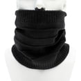thumbnail image 1 of Winter Warm Plus Fluff Line Stripe Bib Cover Solid Color Collar Thick Knit Bib, 1 of 3