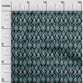 thumbnail image 1 of oneOone Georgette Viscose Fabric Ogee & Paisley Ikat Print Fabric BTY 42 Inch Wide, 1 of 4