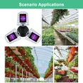 thumbnail image 3 of yeacher Adjustable E27 Socket 3-Leaf Foldable Plant Growth Light with Red-Blue Spectrum, 216 LED Beads, Waterproof Design for Greenhouse Seedlings, Multi-Angle Lighting, Rope Length Customization, 3 of 6