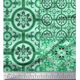 thumbnail image 3 of Soimoi Satin Silk Fabric Damask Patchwork Decor Fabric Printed Yard 42 Inch Wide, 3 of 3