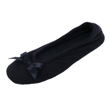 CTM® Pantoufle Ballerine en Éponge pour la Maison (Femme)