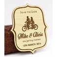 thumbnail image 1 of Custom Engraved Wooden Magnet Personalized Gift 30 Rustic Wedding Save The Date Wooden Magnet, 1 of 3