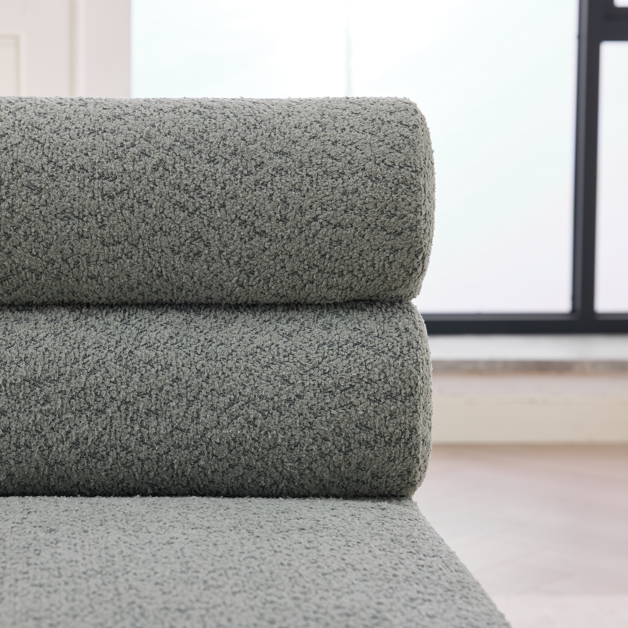Noble House Oversized Modern Minimalist Bench,Armless Design with Wooden Frame,Green