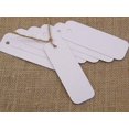 thumbnail image 1 of 100 Pcs Rectangular Shape Blank Tags Bonbonniere Wedding Favor Hang Tag with Free Natural Jute Twine - Colours Available, 1 of 4