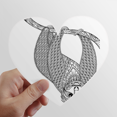 thumbnail image 1 of Animal Fat Slow Picture Art Deco Fashion Heart Vinyl Sticker Bicycle Bottle Decal, 1 of 3
