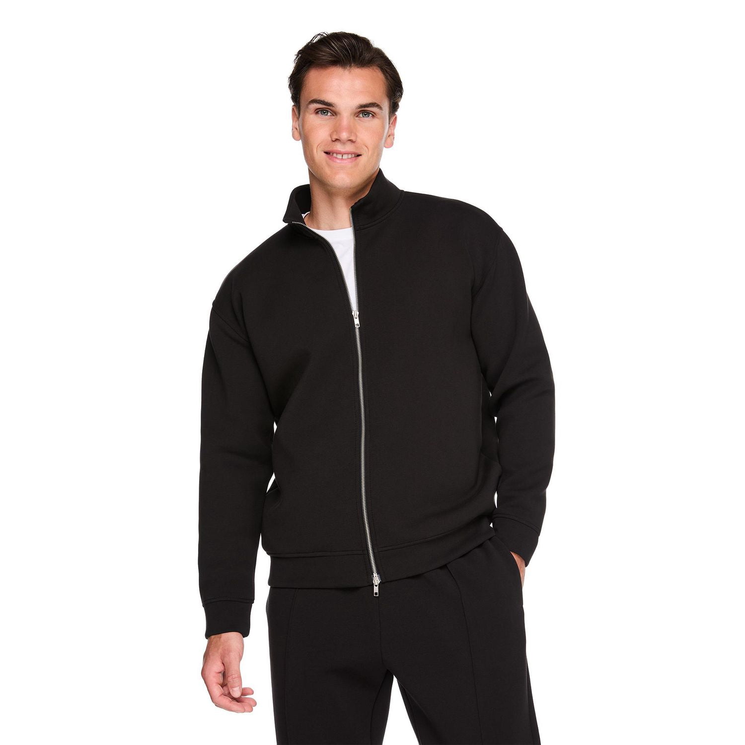 George Men's Soft Knit Full Zip Sweater