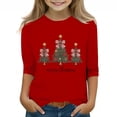 thumbnail image 1 of YUNAFFT T-Shirt à Manches Courtes pour Garçons et Filles 3-12 Ans avec Imprimé Graphique de Noël, Col Rond Décontracté, Haut Extensible Type Coton, Confortable pour le Quotidien, 1 of 3