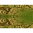 thumbnail image 1 of Ahgly Company Machine Washable Indoor Rectangle Transitional Green Area Rugs, 3' x 5', 1 of 7