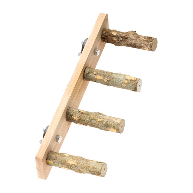 lionlar Bird Wooden Ladder Bridge Bird Cage Ladder for Parakeets Small Medium Parrot 4 sections