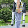 thumbnail image 3 of Extension Ladder, Extension Stair Lightweight Multifunctional Easy Operation 2m Telescoping Aluminum Alloy 330.7 Lb Bearing Capacity  for Repair, 3 of 7
