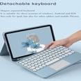 thumbnail image 4 of YOPTOP iPad 10th Generation 2022 10.9” Color Touch Keyboard Case with Bluetooth Mouse Cute Round Key TouchPad Detachable Keyboard for iPad 10,blue, 4 of 7