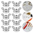 thumbnail image 3 of KAKOWELY wing nuts assorted sizes 20 PCS Wing Nut Assorted Sizes Wing Nuts For Hurricane Shutters With Stainless Steel Finish And Washer Base0.75"X0.75"X0.55", 3 of 4