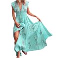 thumbnail image 1 of Cameland Robe Flottante Bohème à Imprimé, Col en V, Ventilée, Sexualité pour Femmes, 1 of 6