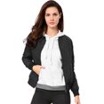 thumbnail image 1 of INSPIRE CHIC Vestes Matelassées pour Femmes Col Montant Fermeture Éclair Manches Raglan Blouson Bomber, 1 of 6