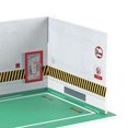thumbnail image 3 of 1/24 Parking Lot Scene Display Case Scenery Model Car Parking Desktop Decor Diecast Car Garage green, 3 of 8