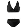 thumbnail image 4 of Girls Swimsuits 2 Piece Summer Bikini Swimwear Striped Ruffle Kids Bathing Suits 13-14 Years, 4 of 5
