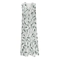 thumbnail image 4 of FcBaudy Camisole Sans Manches Col en V, Robes d'Été pour Femmes, Robes d'Été Décontractées Design Dégradé Sans Manches Col en V Longue Robe Femme, 4 of 5