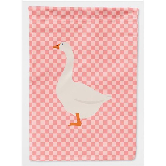 Carolines Treasures BB7892CHF Embden Oie Rose Check Toile Maison Drapeau