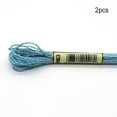 thumbnail image 2 of 2 Pieces Embroidery Threads Metallic Needle Crafts Knitting Supply Handcraft String Supplies Sewing Skeins Beautiful Decorations acid blueE3849, 2 of 5