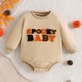 thumbnail image 2 of WEAIXIMIUNGChristmas Boys Girls Long Sleeve Pumpkin Embroider Pullover Romper Bodysuits 6-12 Months, 2 of 7