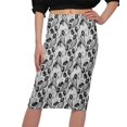 thumbnail image 4 of Moomaya Jupe Imprimée Longueur Genou pour Femmes Grande Taille Jupe en Poly Spandex, 4 of 6