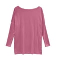thumbnail image 4 of Yuyuzo Tuniques pour Femmes Manches Longues Col Rond Chemises Légères Couleur Unie Hauts de Pyjama, 4 of 5