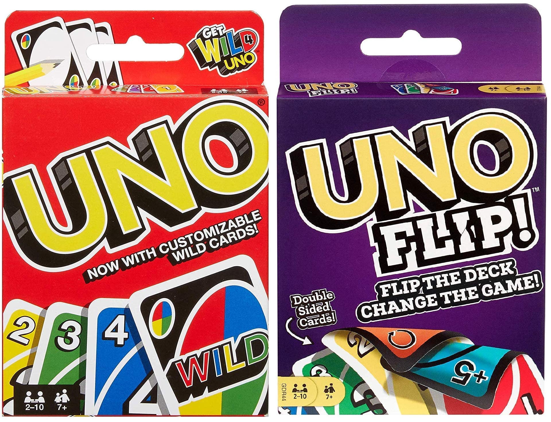 SHAR Uno Flip Card Game, 2-piece combo pack