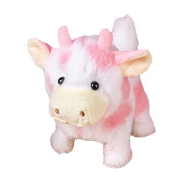 Hearth & Gear Cow Stuffed Animal Soft Short Hair Interactive Toy With Motion & Sound Cute Farm Animal For Kids Easter for Girls Chicken for Boys Singing for Boys Smart for Kids 1 Dancing Singing for