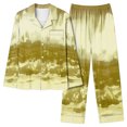 thumbnail image 1 of MeetoTime Pyjama d'Automne pour Femme, Ensemble 2 Pcs, Haut à Manches Longues Boutonné et Pantalon, Tenue de Nuit, 1 of 7