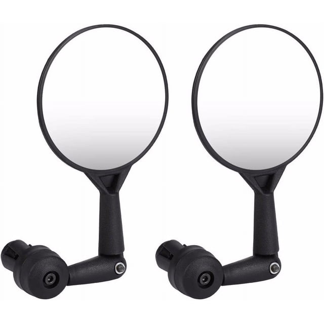 Aluminum Bike Mirror, Adjustable Rearview Handlebar End Mirror, 360° Rotatable, Lightweight Durable ABS Plastic, for Mountain and Road Bikes