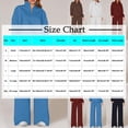 thumbnail image 4 of Yuyuzo Survêtements Femmes Ensemble 2 Pcs Fermeture à Glissière 1/4 Col Montant Chandails Pantalons à Jambes Larges Survêtements Doublés en Molleton Ensembles de Détente, 4 of 5