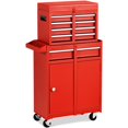 thumbnail image 1 of Pemberly Row Armoire à Outils Roulante à 5 Tiroirs, Coffre de Rangement en Métal pour Outils, Rouge, 1 of 7