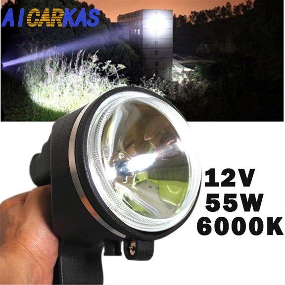 12V 55W HID Xenon Search Light H3 HID Spotlight Searchlights Xenon Handheld Camping Fishing Searching lamp ,Powerful Illumination