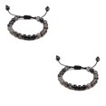 thumbnail image 2 of Decodeary Stackable Collection Bracelet For Men And Women Natural Gemstones Beads Minimalist Bracelet For Women Beads Bracelet Black dragon pattern 2Set, 2 of 6
