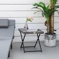 thumbnail image 2 of Outsunny Table Basse en Rotin Pliante pour Patio Extérieur, Gris, 2 of 10