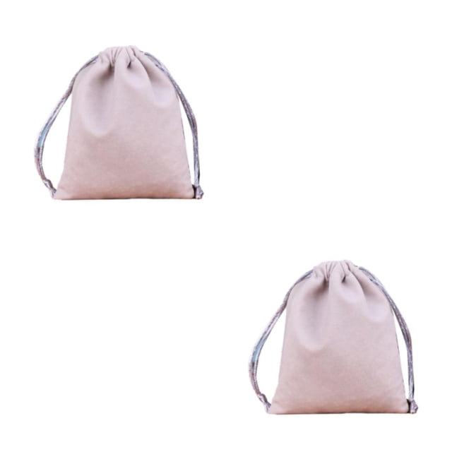QualitChoice Jewellery Pouch Drawstring Bags Bracelet Packaging Goodies Mobile Phone Storage Holder Party Gifts Drawable Pouches Silver Gray-5*7 2Set