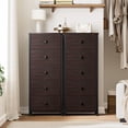 thumbnail image 4 of GUNAITO Commode Haute pour Chambre avec 5 Tiroirs Commode Bac de Rangement en Tissu Brun, 4 of 9