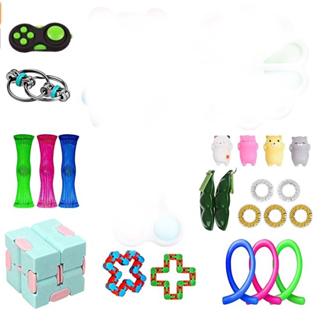 Honganda Silicone Decompression Toy Kit, Press Type Stress Relief Toys Set