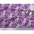thumbnail image 3 of Soimoi Crepe Silk Fabric Leaves & Floral Block Print Fabric by The Yard 42 Inch Wide, 3 of 3