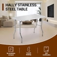 thumbnail image 3 of Kojooin Poste de Travail Commercial en Acier Inoxydable, Table Pliante avec Pied en Métal Ajustable, 3 of 7