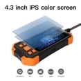 thumbnail image 3 of Endoscope Industriel à Double Objectif 7,9 mm avec Écran IPS de 4,3 Pouces, Caméra HD 1080P, Lumière LED Réglable, Câble Semi-Rigide de 10m, Orange - Idéal pour les Inspections Automobiles et de Pipeline, 3 of 6