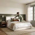 thumbnail image 4 of Aykah Aura Cream Upholstered Tufted Storage Bed, Queen, 4 of 13