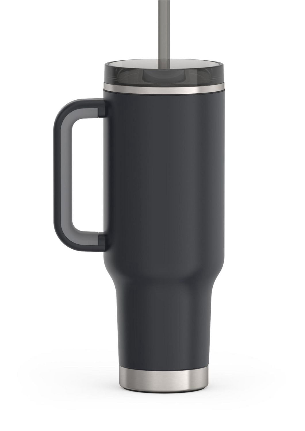 Thermos Vacuum Insulated Stainless Steel 40 oz Cup Holder Mug with Straw,  Granite
